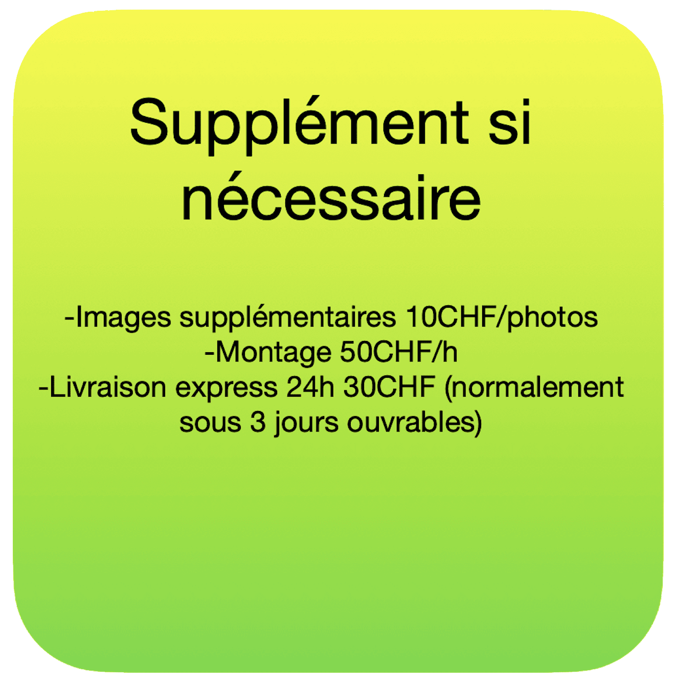 Prestations supplémentaires